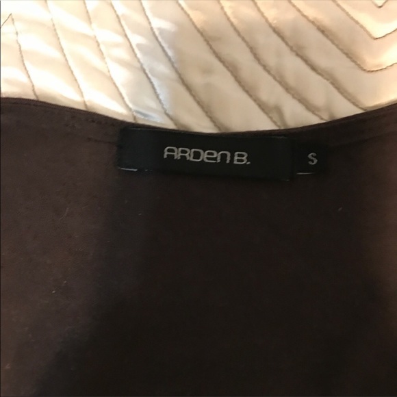 Arden B vintage one sleeve flattering brown blouse - Picture 3 of 7